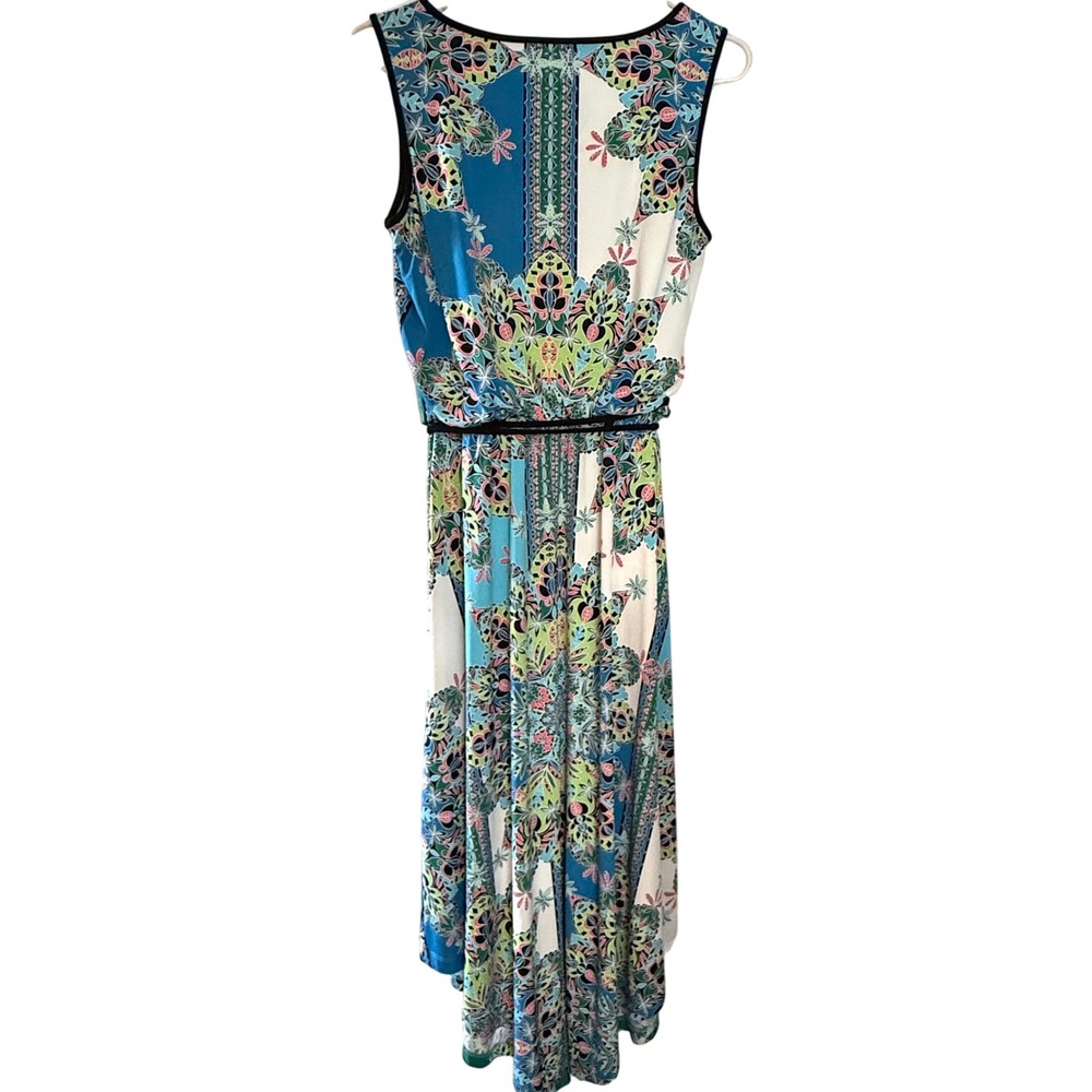 CB Established 1962 Sleeveless Handkerchief Hem Midi‎ Dress Size 4 Multicolor - Picture 2 of 9